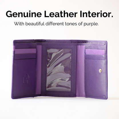 Cartera de Cuero Compacta para Mujer – Modelo Violette – IULIUS